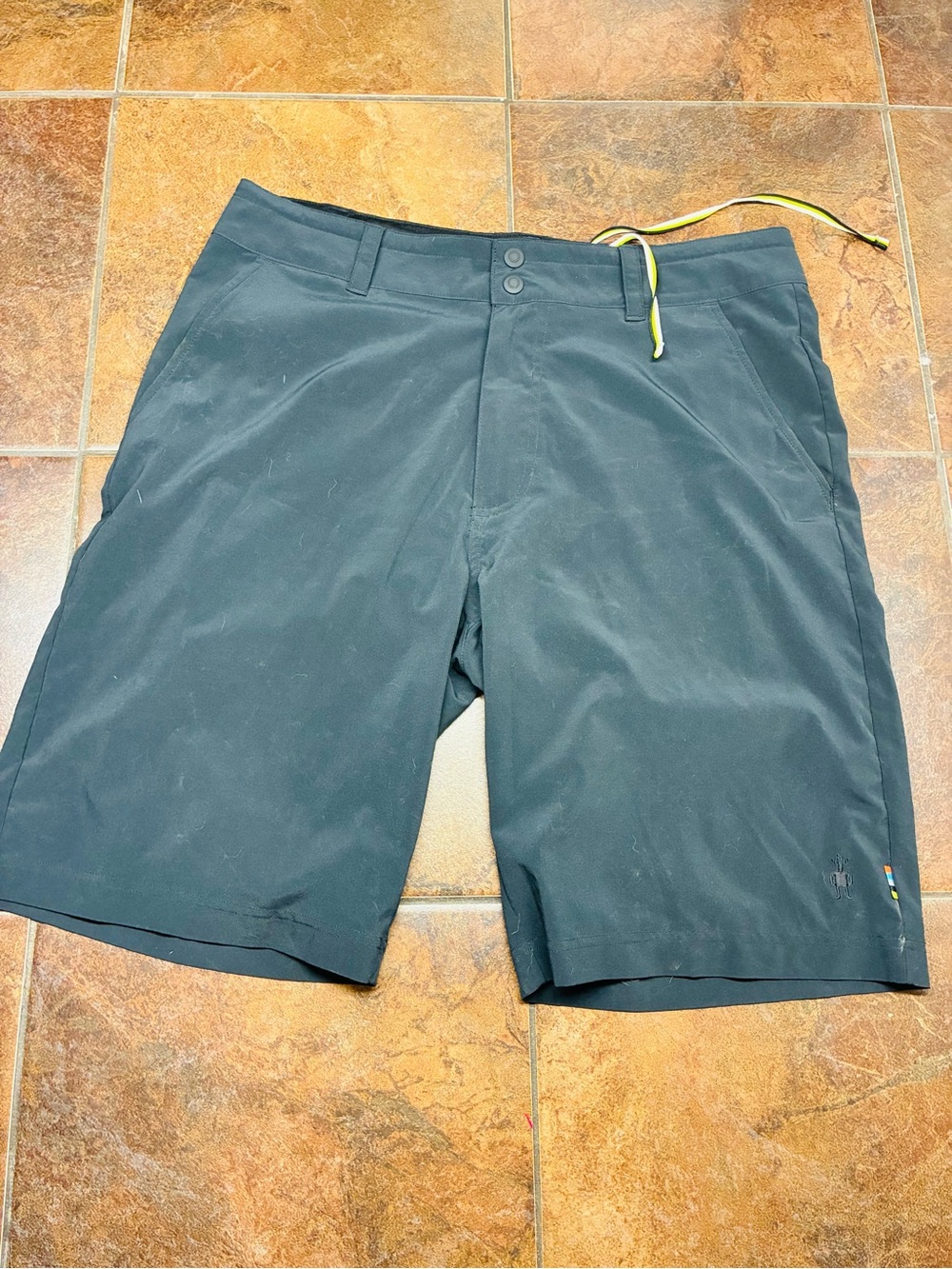 Smartwool Black Men's Active Shorts with Subtle Logo